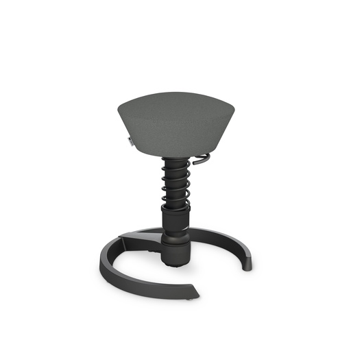 Tabouret de bureau Aeris Swopper (Gris, Nouveau, Noir, Patins en plastique)