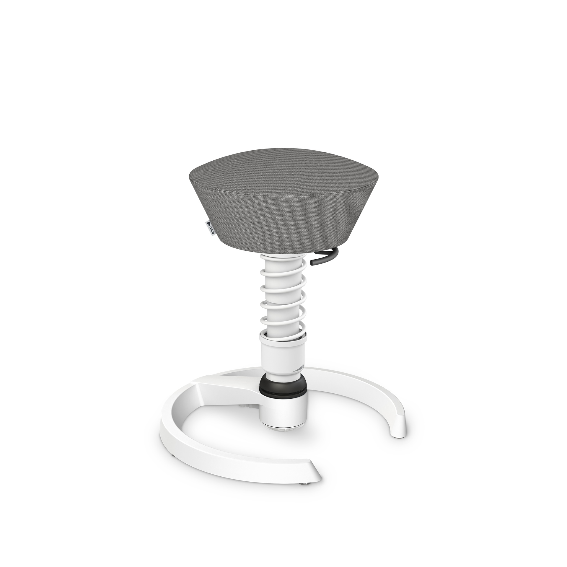 Bürohocker Aeris Swopper (Hellgrau, Weiss, Kunststoffgleiter)