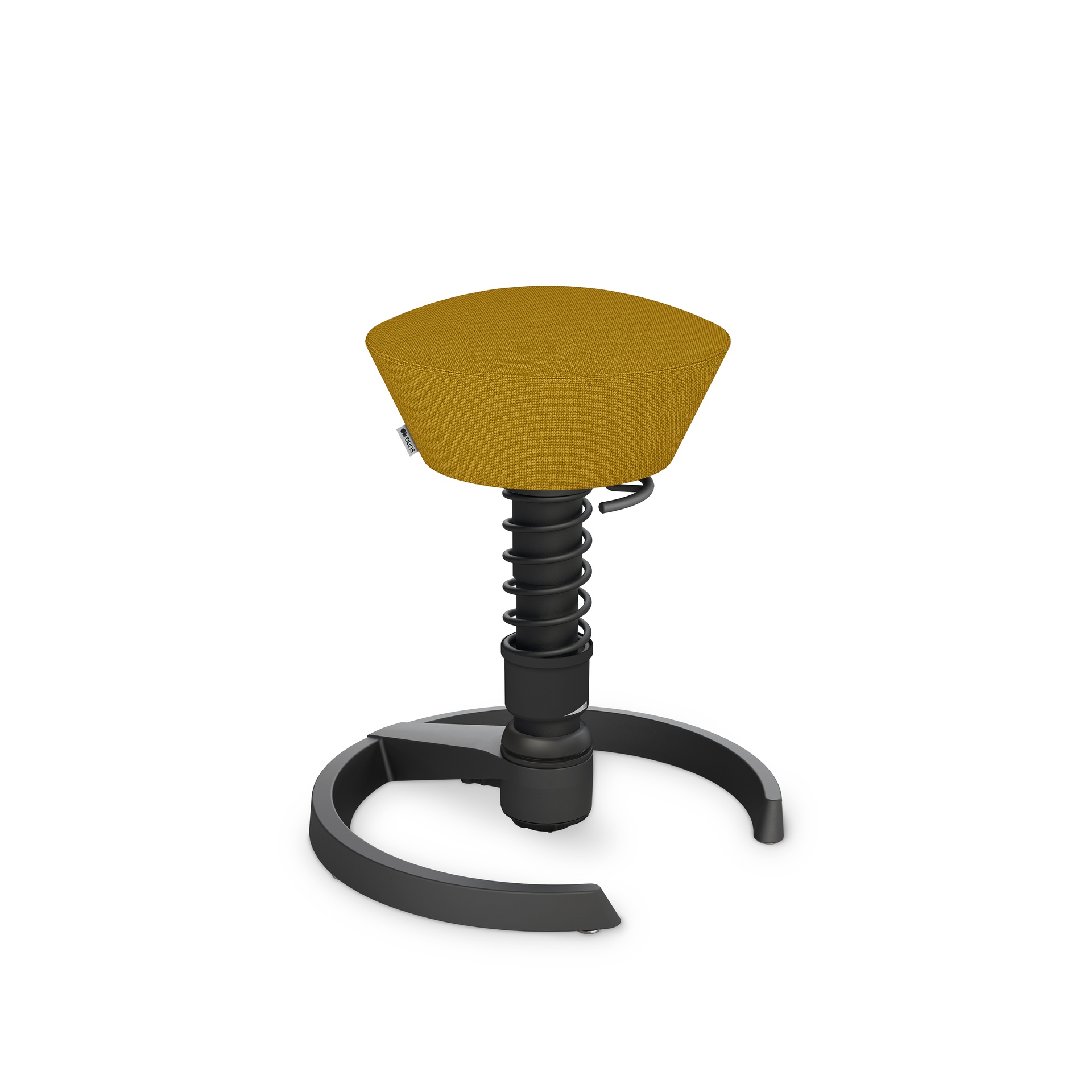 Image of Bürohocker Aeris Swopper Gelb/Schwarz, Kunststoffgleiter, Dynamisches Sitzen - optimal für gesundes Sitzen