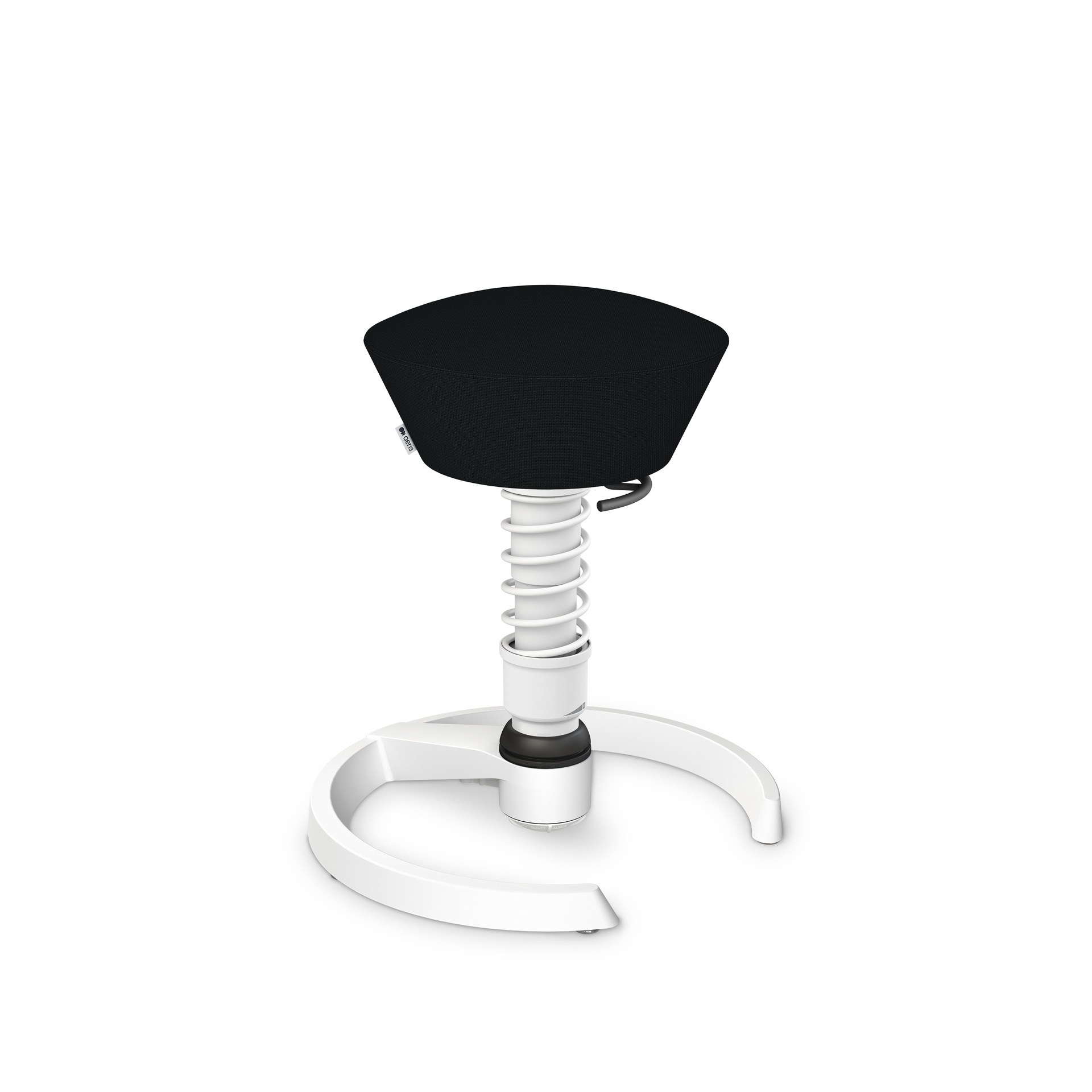 Bürohocker Aeris Swopper Schwarz/Weiss, Kunststoffgleiter, Dynamisches Sitzen - optimal für gesundes Sitzen