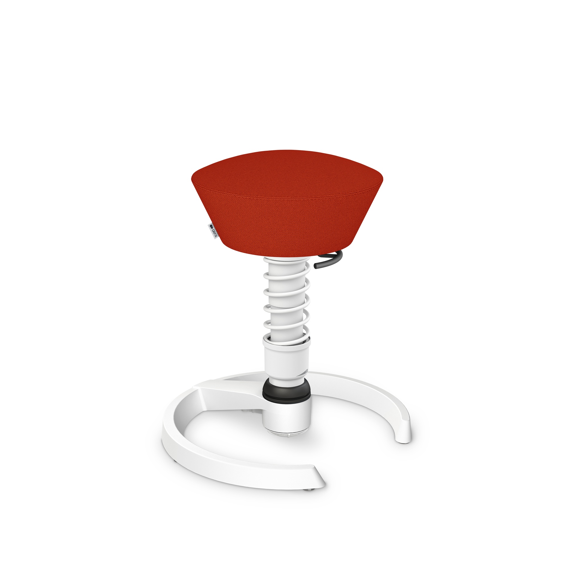 Aeris Swopper office stool (Orange, White, Plastic glides)