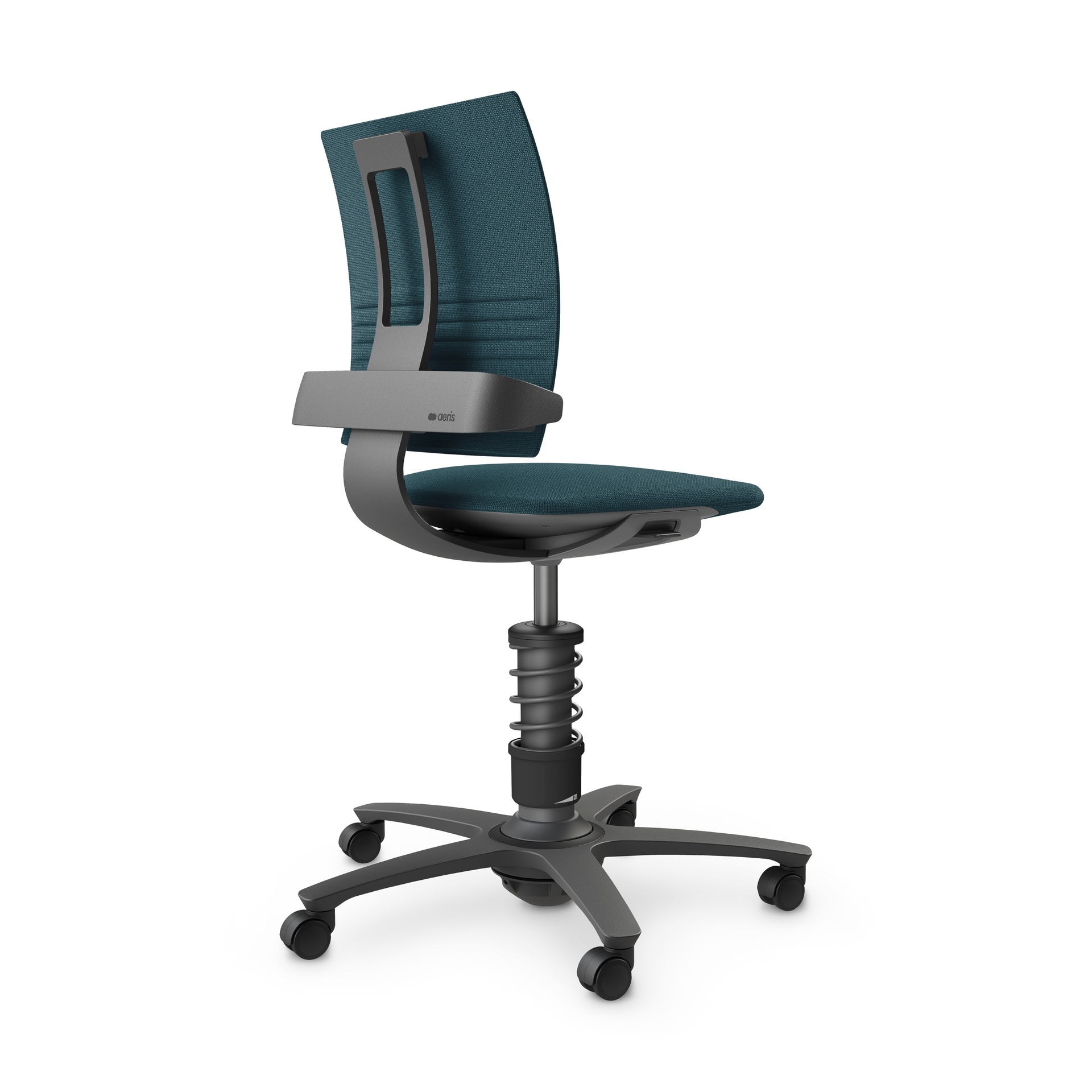 Bürostuhl Aeris 3Dee ohne Armlehnen, Blau/Schwarz, Neu, Ergonomischer Stuhl - ideal für flexibles Arbeiten