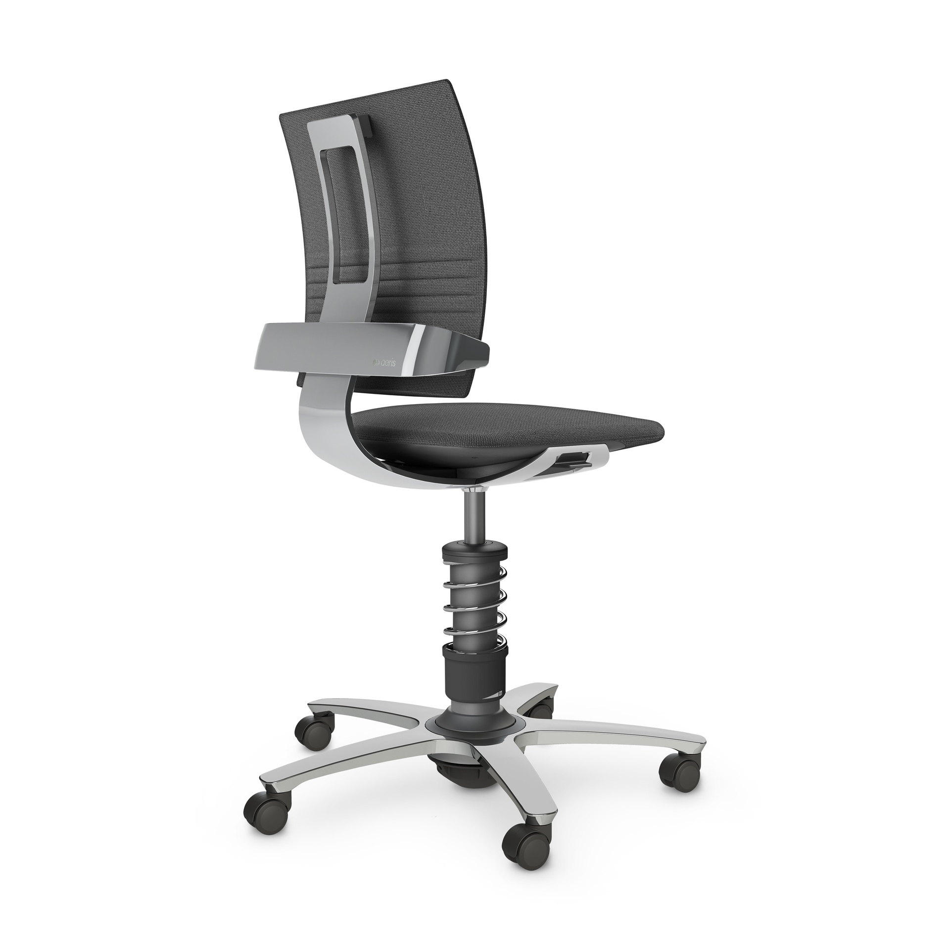 Image of Bürostuhl Aeris 3Dee ohne Armlehnen, Grau/Hochglanz Poliert, Neu, Ergonomischer Stuhl - ideal für flexibles Arbeiten