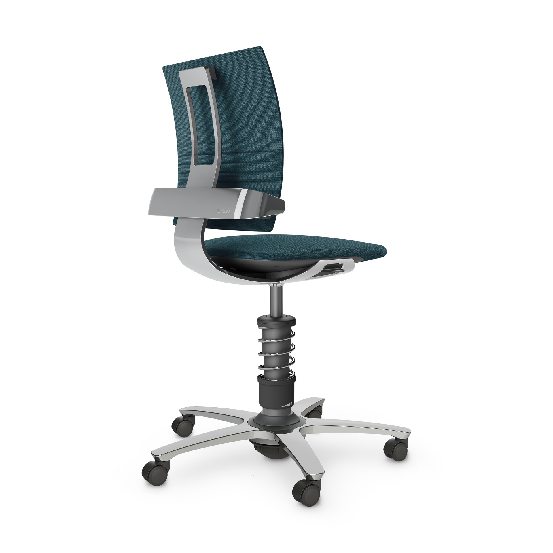 Image of Bürostuhl Aeris 3Dee ohne Armlehnen, Blau/Hochglanz Poliert, Neu, Ergonomischer Stuhl - ideal für flexibles Arbeiten