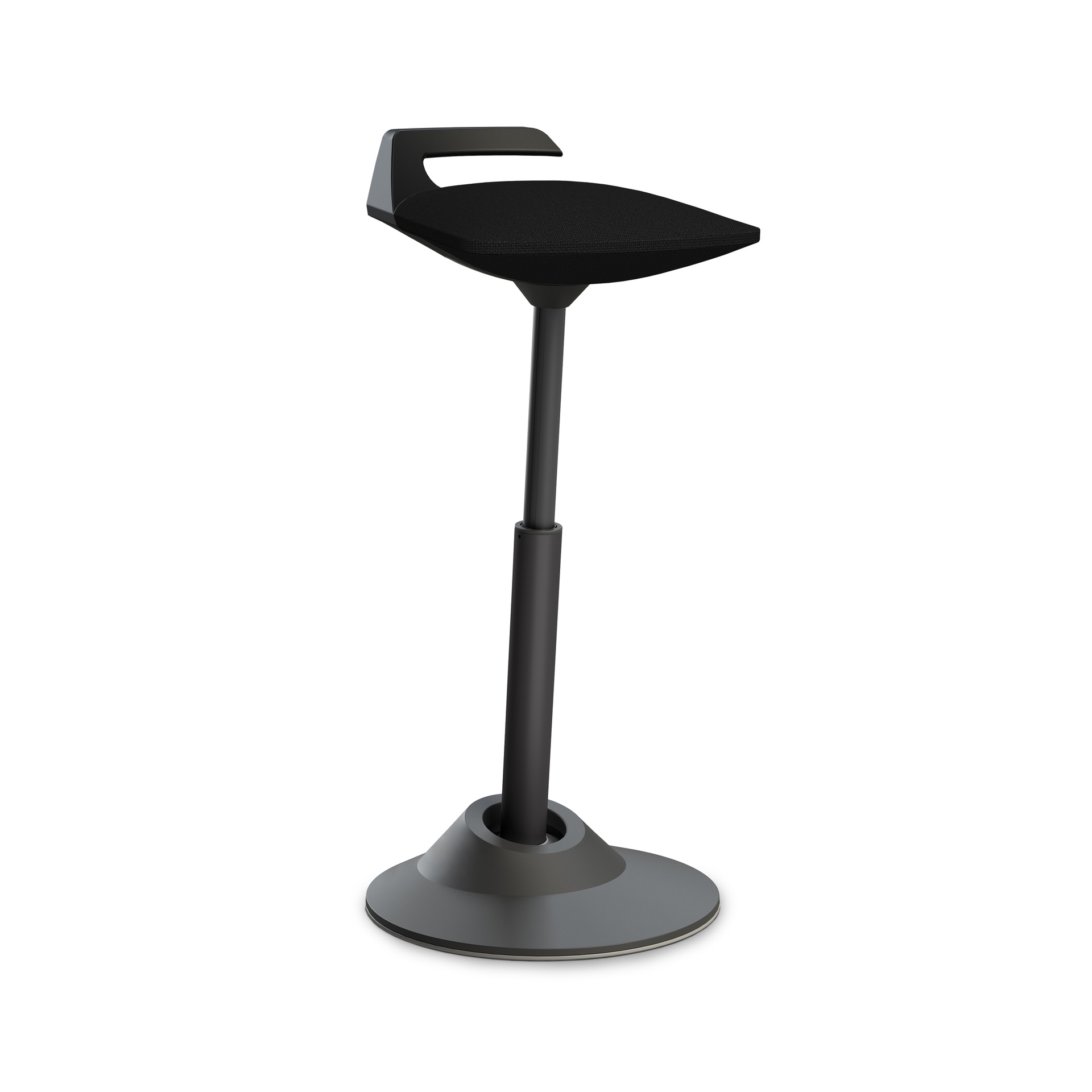 Stehhocker Aeris Muvman Schwarz/Schwarz, Gummi, Dynamisches Sitzen - optimal für gesundes Sitzen