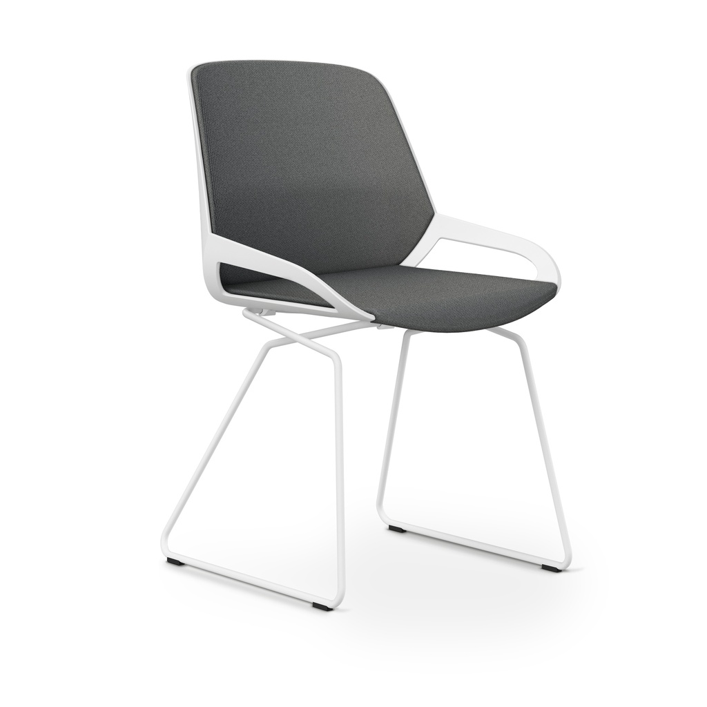Konferenzstuhl Aeris Numo Comfort Kufengestell (Grau, Weiss)