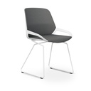 Konferenzstuhl Aeris Numo Comfort Kufengestell (Grau, Weiss)