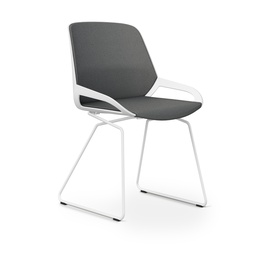 Konferenzstuhl Aeris Numo Comfort Kufengestell (Grau, Weiss)