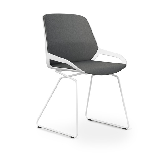 Konferenzstuhl Aeris Numo Comfort Kufengestell (Grau, Weiss)