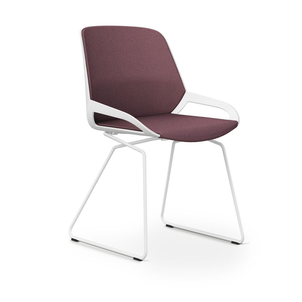 Konferenzstuhl Aeris Numo Comfort Kufengestell (Hellviolett, Weiss)