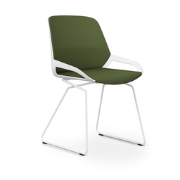 Konferenzstuhl Aeris Numo Comfort Kufengestell (Grün, Weiss)