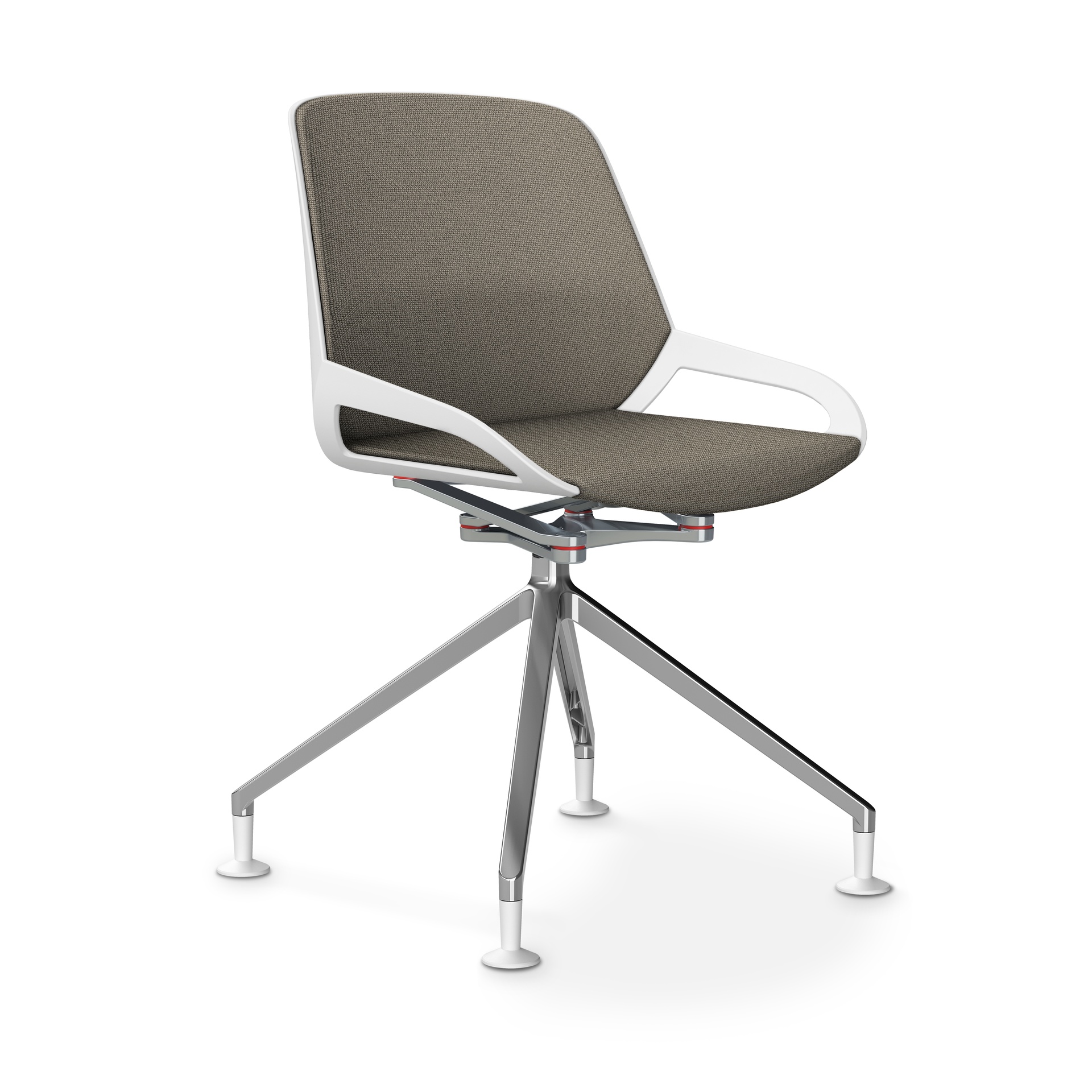 Aeris Numo Comfort conference chair (Beige, White / chrome)