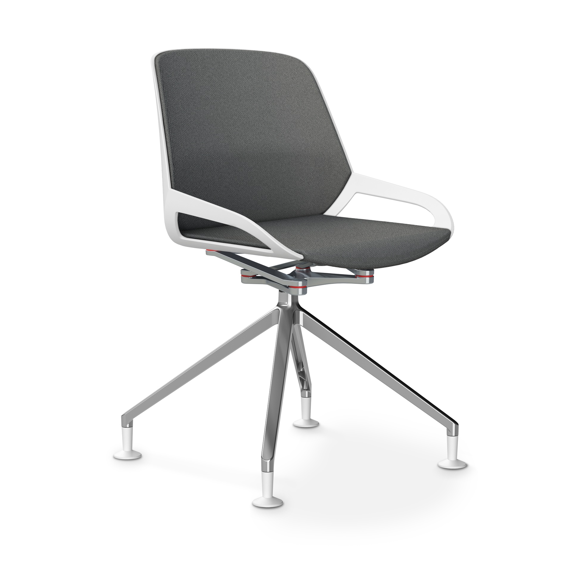 Aeris Numo Comfort conference chair (Gray, White / chrome)
