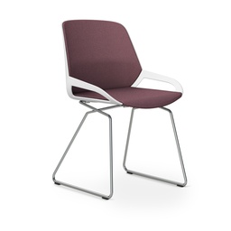 Konferenzstuhl Aeris Numo Comfort Kufengestell (Hellviolett, Weiss / Chrom)