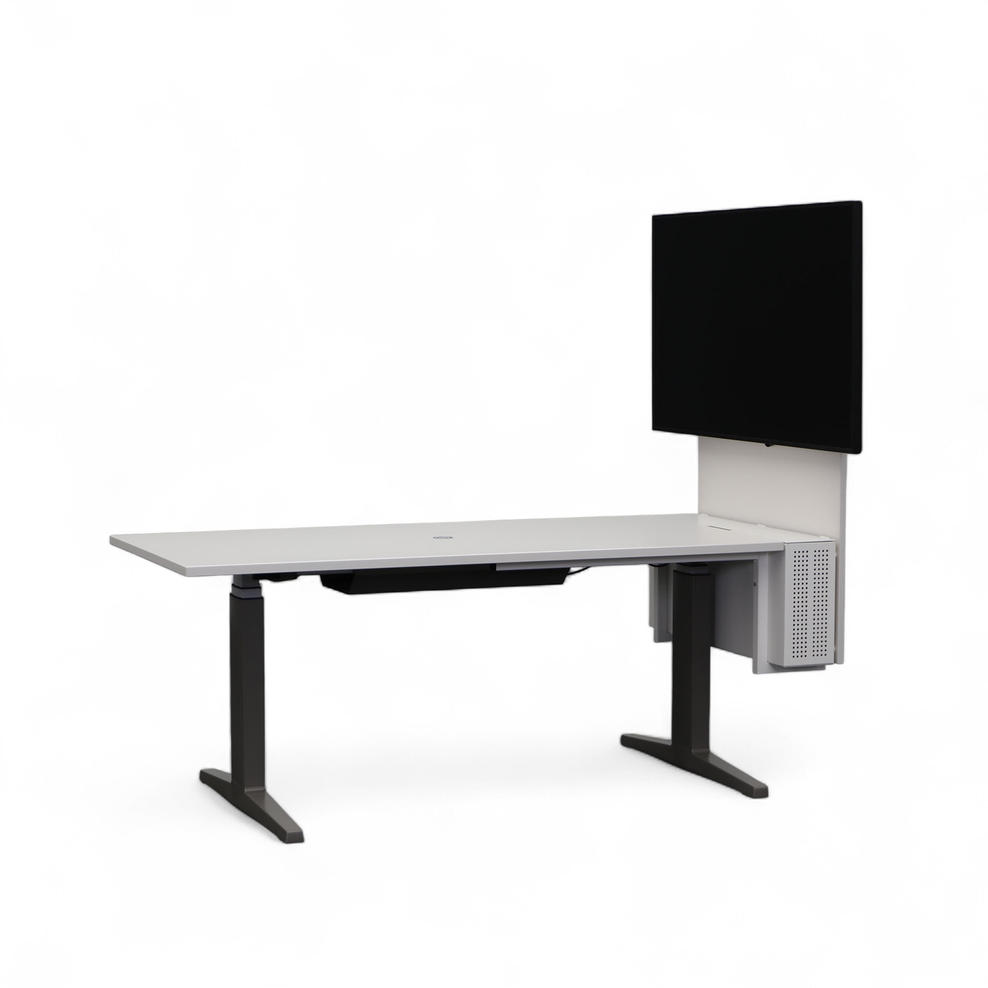 Multimedia Konferenztisch elektrisch höhenverstellbar Haworth (Normal gebraucht, 180x80)
