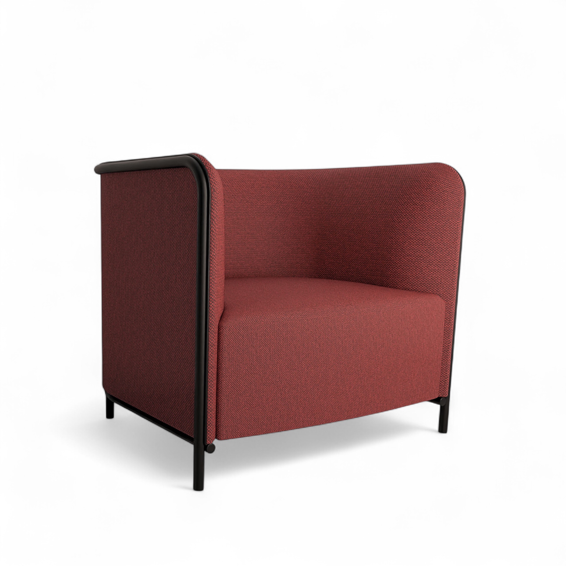 Image of Sessel Lounge Sofa Gaber Place 86.0 x 78.0 x 78.0 cm, Rotbraun/Schwarz, Neu