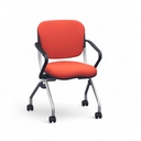 Konferenz Klappstuhl mit Rollen (Orange, Normal gebraucht)