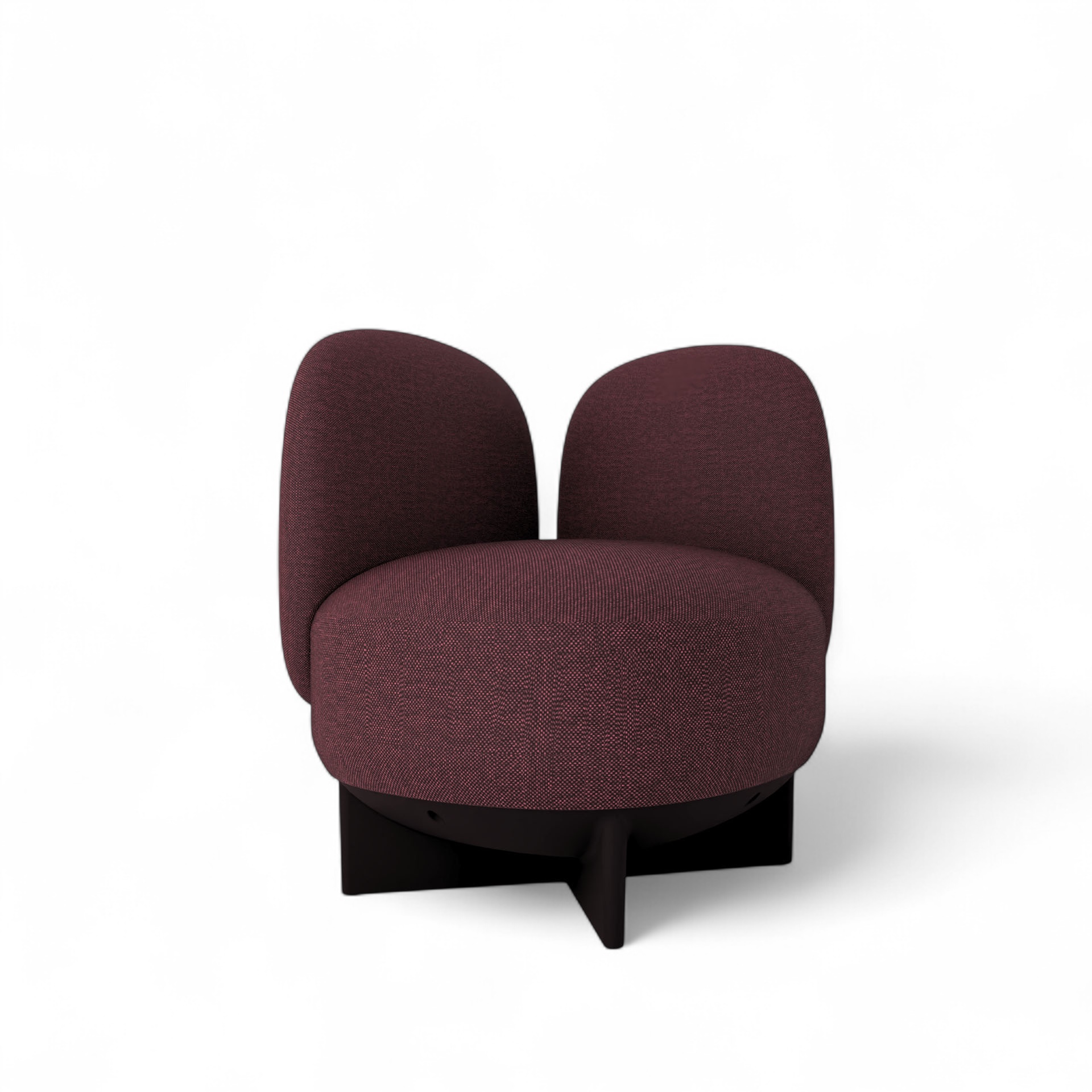 Image of Gaber To-Go Hocker mit Rücken- & Armlehne, Bordeaux/Schwarz, Neu