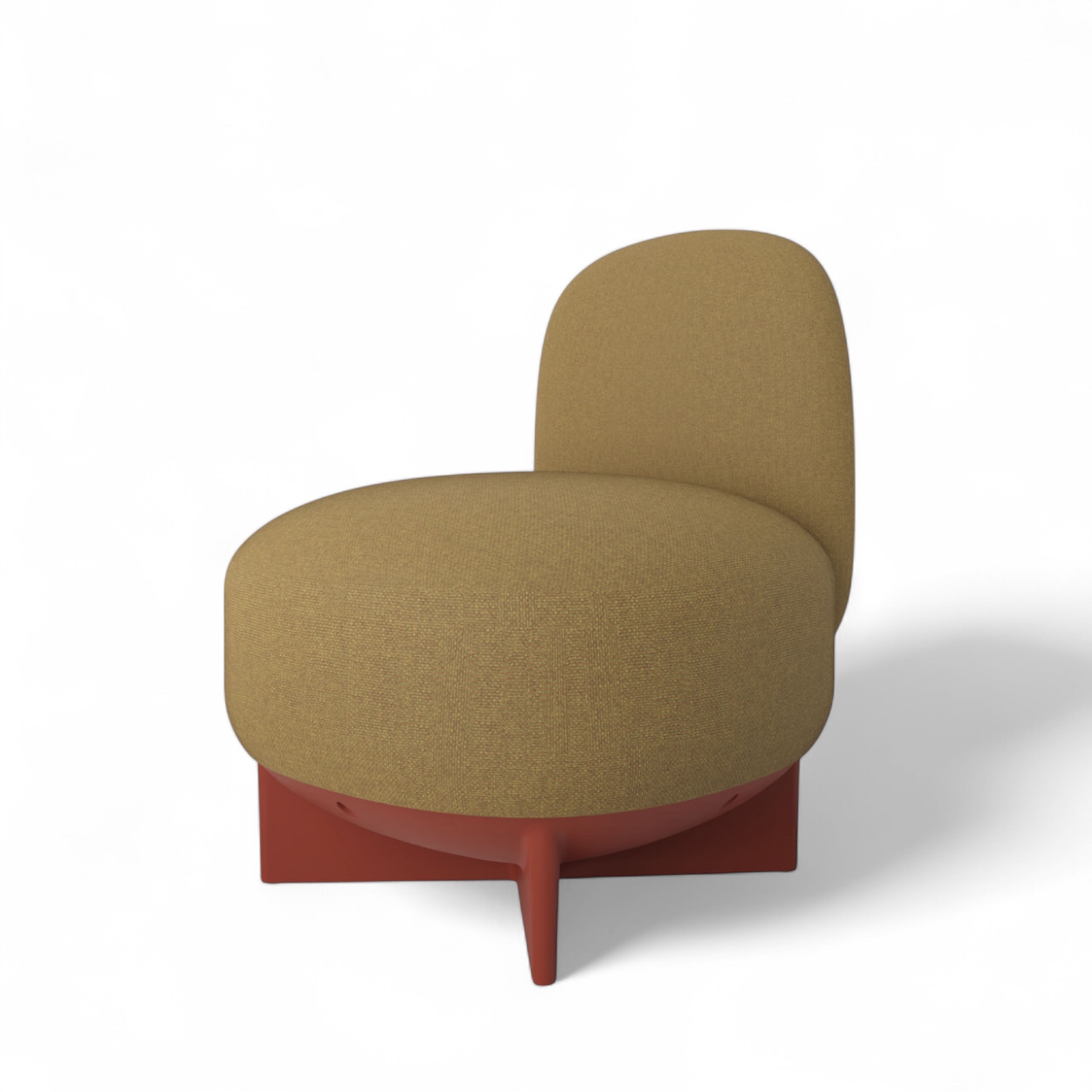 Tabouret de salon Gaber To-Go (Jaune, brique, avec dossier)