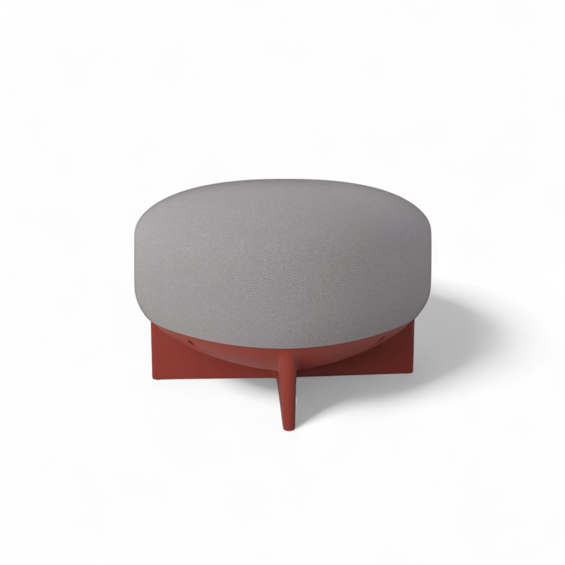 Image of Gaber To-Go Sitzhocker, Grau/Ziegelrot, Neu