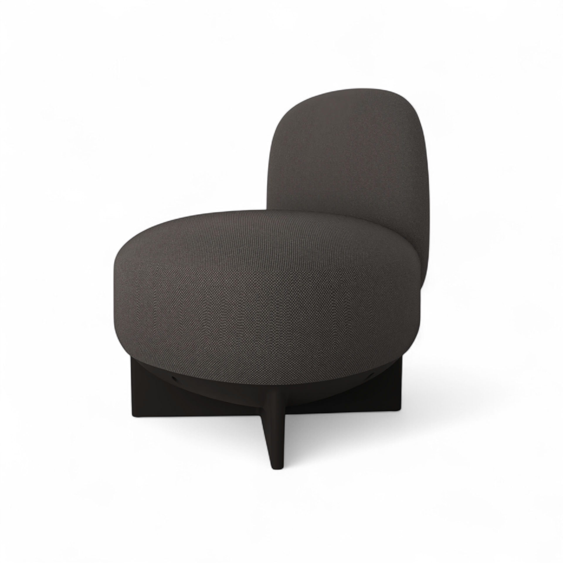 Image of Gaber To-Go Hocker mit Rückenlehne, Anthrazit/Schwarz, Neu