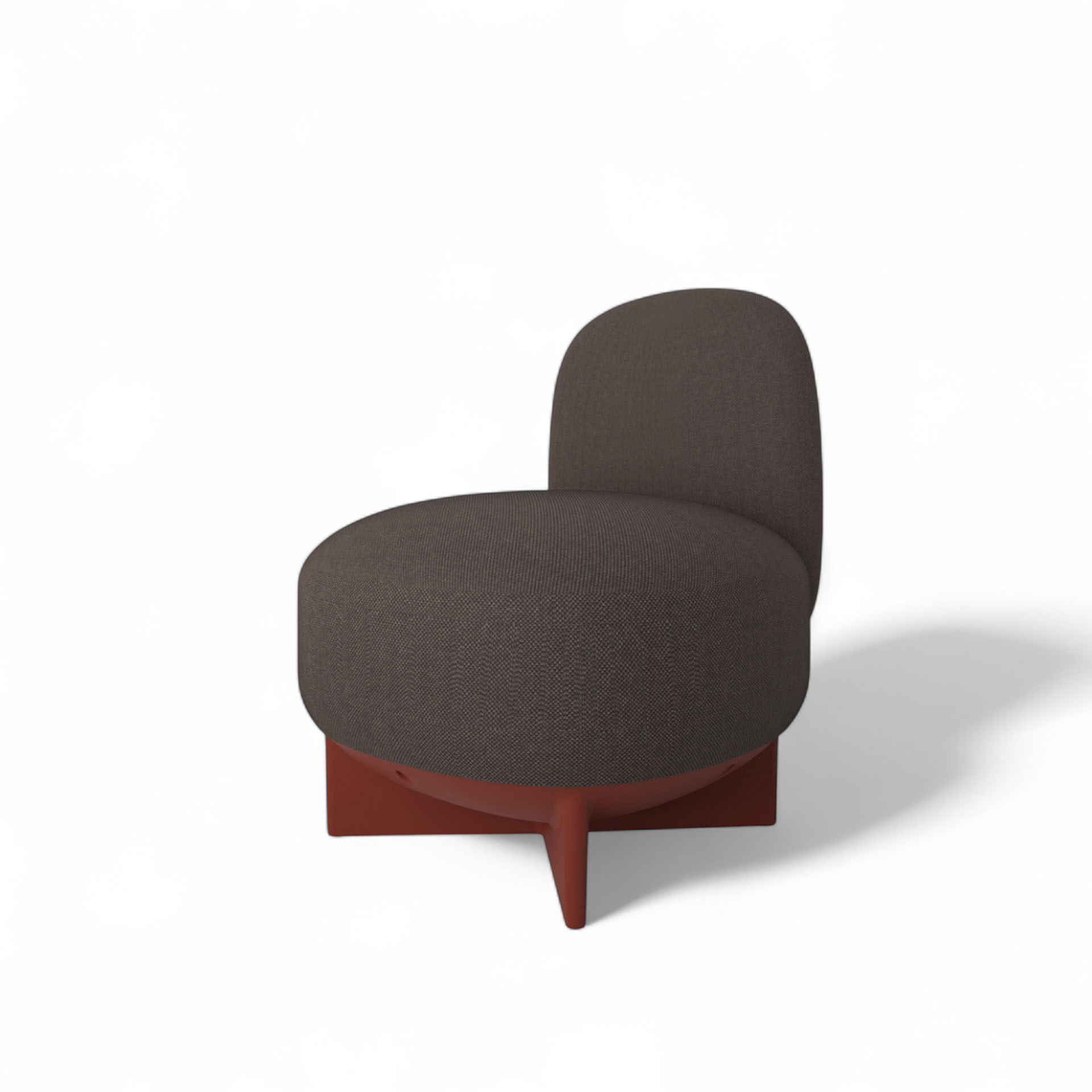 Image of Gaber To-Go Hocker mit Rückenlehne, Braun/Ziegelrot, Neu