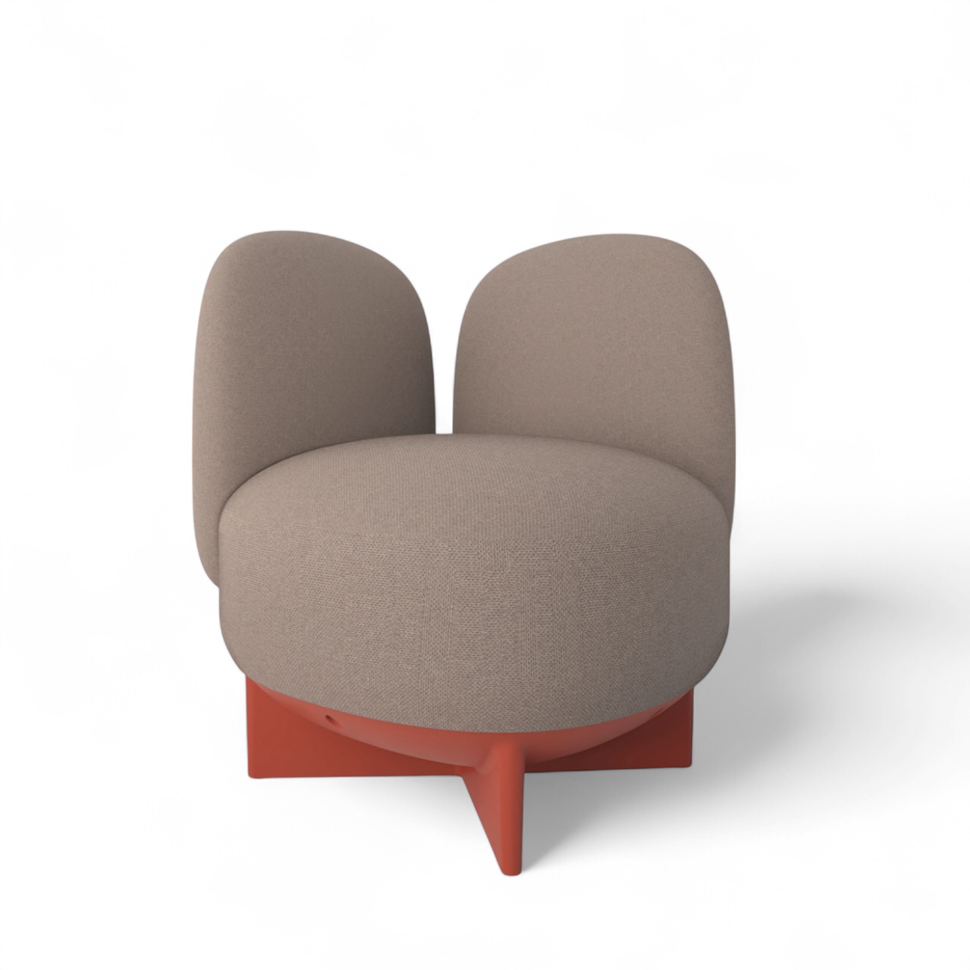 Image of Gaber To-Go Hocker mit Rücken- & Armlehne, Rosa/Ziegelrot, Neu