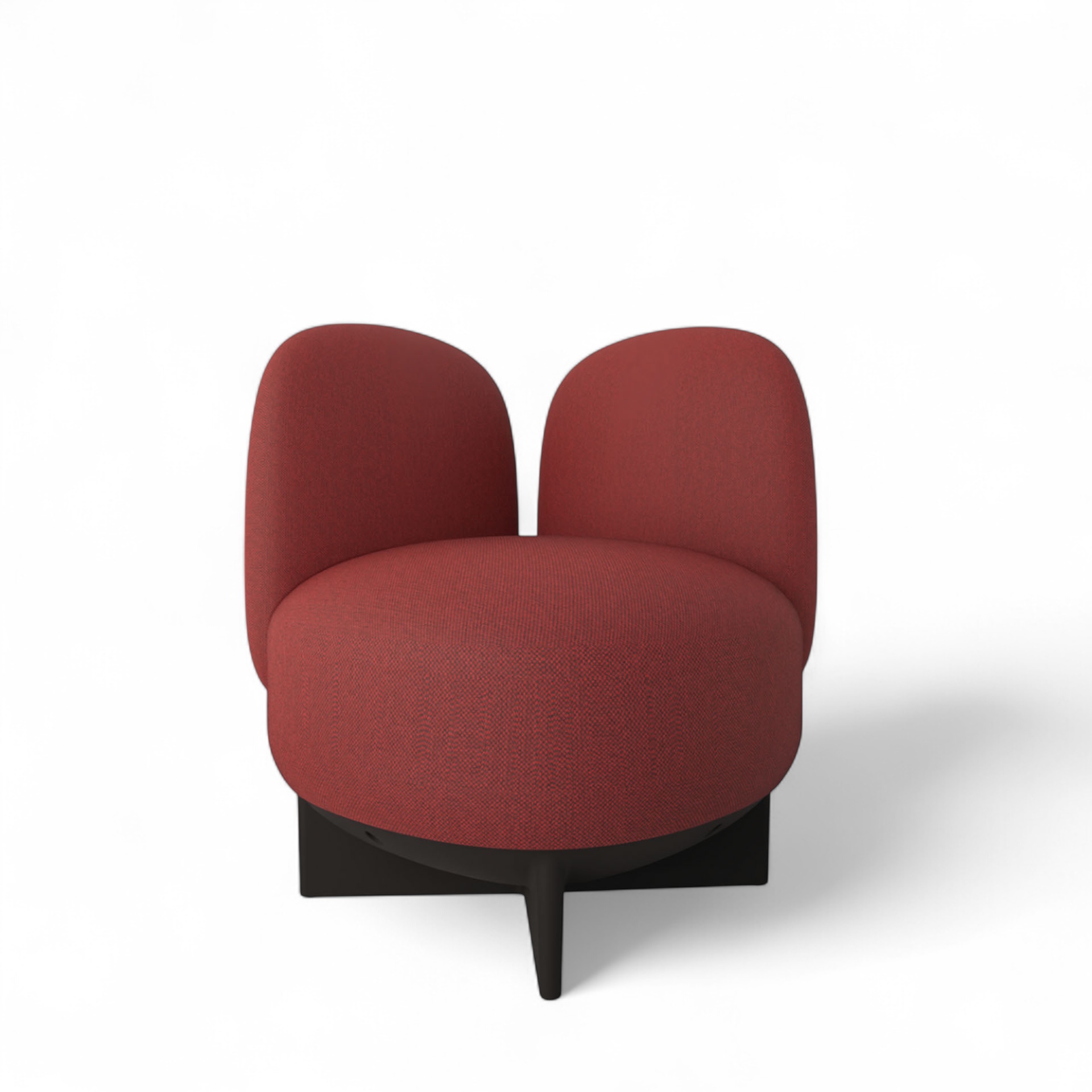 Image of Gaber To-Go Hocker mit Rücken- & Armlehne, Rot/Schwarz, Neu