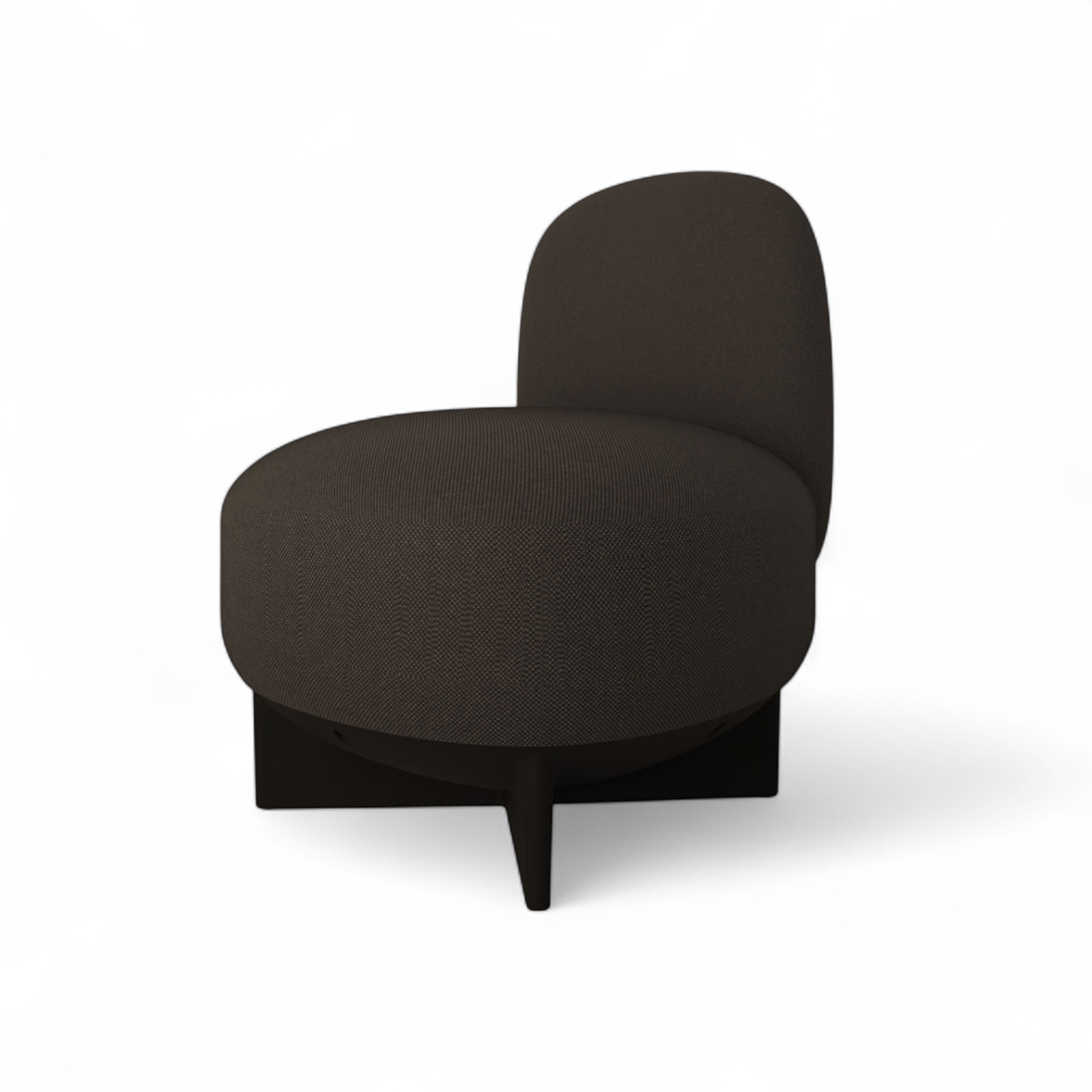 Image of Gaber To-Go Hocker mit Rückenlehne, Braun/Schwarz, Neu