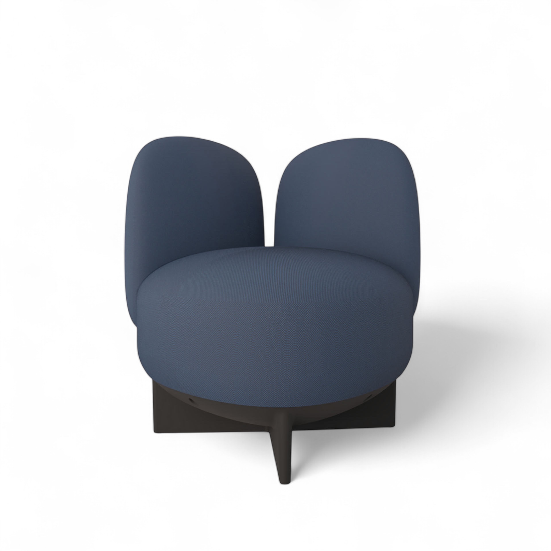 Image of Gaber To-Go Hocker mit Rücken- & Armlehne, Blau/Schwarz, Neu