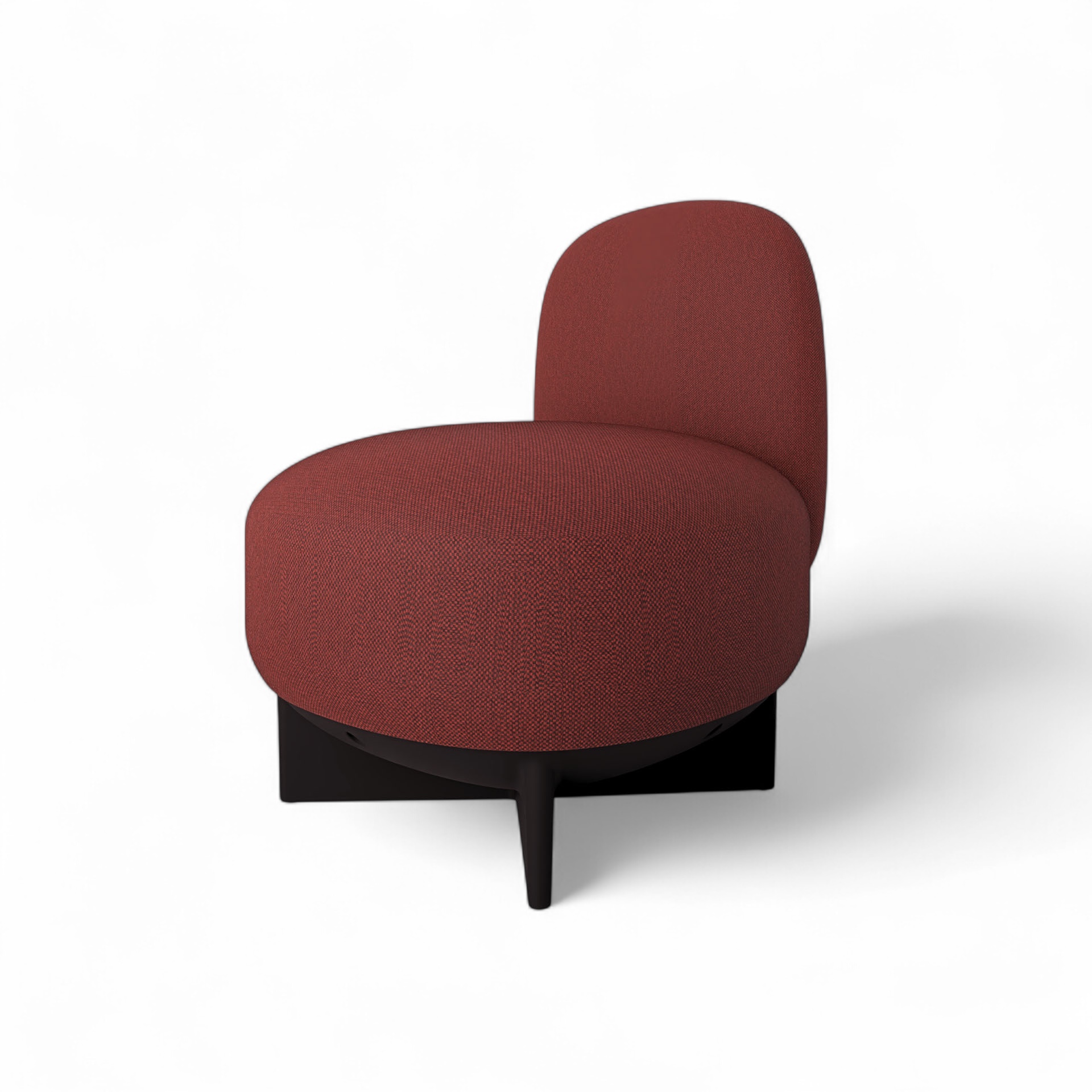 Image of Gaber To-Go Hocker mit Rückenlehne, Rotbraun/Schwarz, Neu