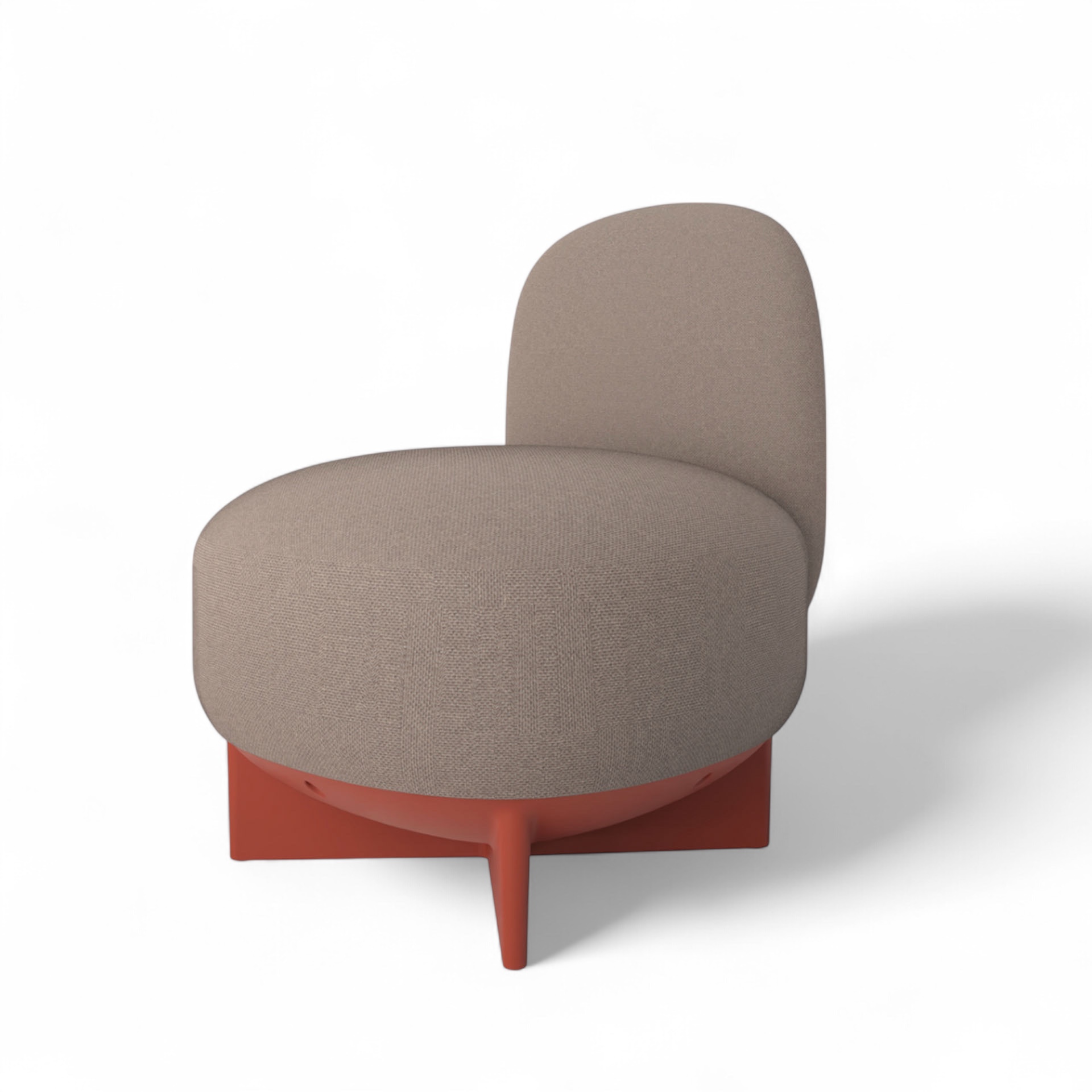Image of Gaber To-Go Hocker mit Rückenlehne, Rosa/Ziegelrot, Neu