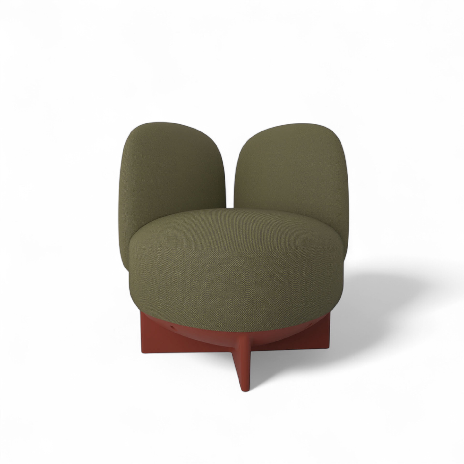 Tabouret de salon Gaber To-Go (Vert, brique, avec dossier & accoudoirs)