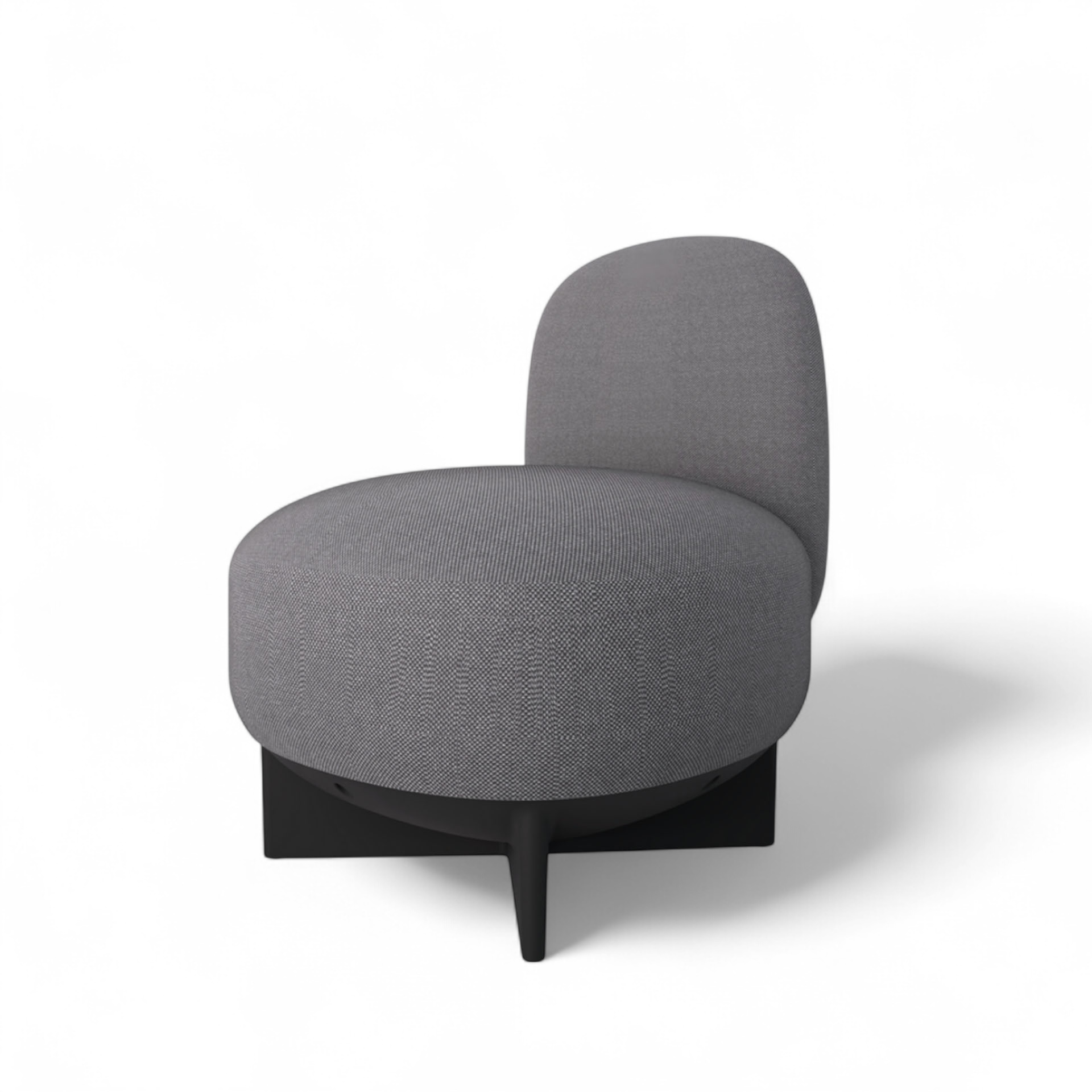 Tabouret de salon Gaber To-Go (Gris, Noir, avec dossier)