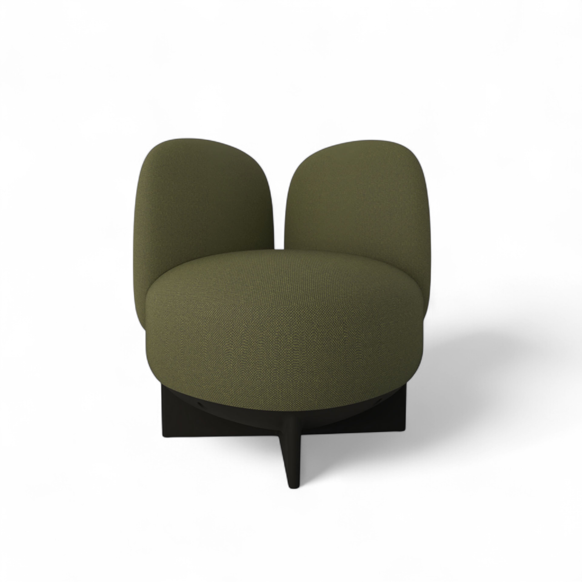 Image of Gaber To-Go Hocker mit Rücken- & Armlehne, Grün/Schwarz, Neu