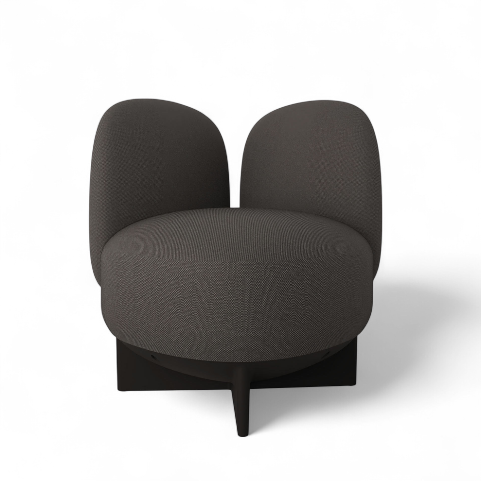 Image of Gaber To-Go Hocker mit Rücken- & Armlehne, Anthrazit/Schwarz, Neu