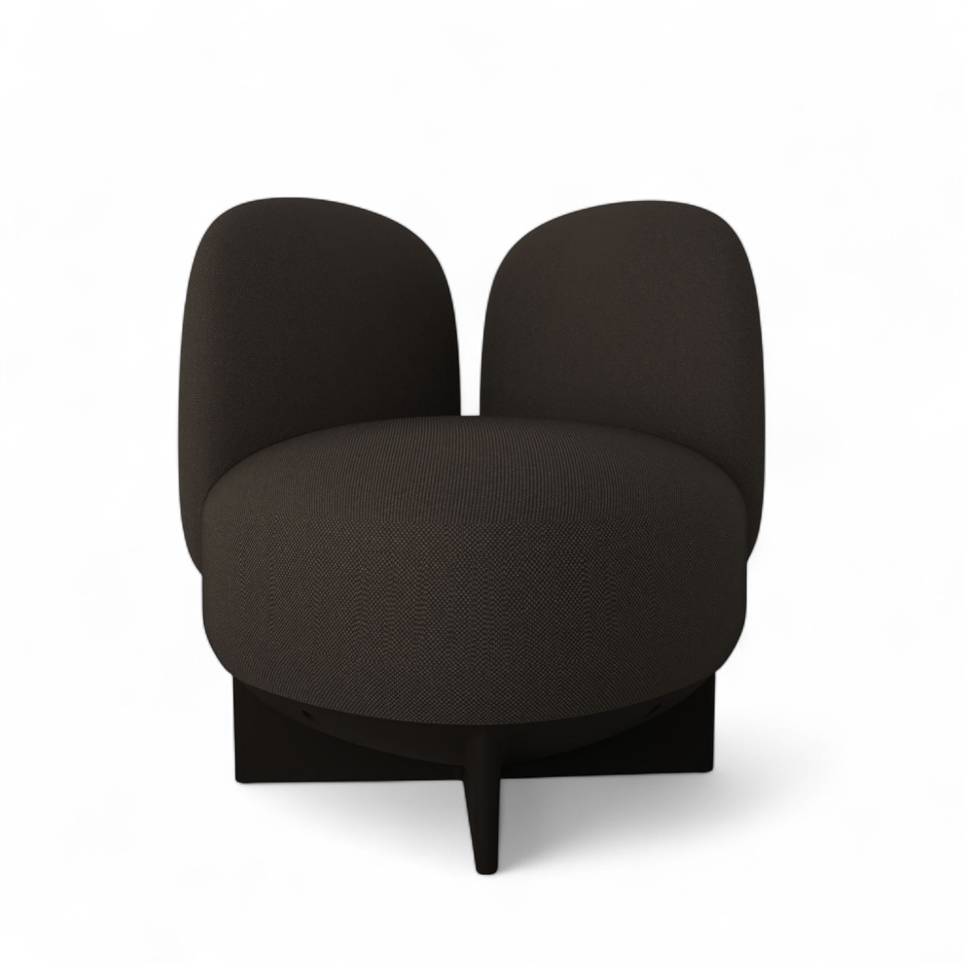 Image of Gaber To-Go Hocker mit Rücken- & Armlehne, Braun/Schwarz, Neu