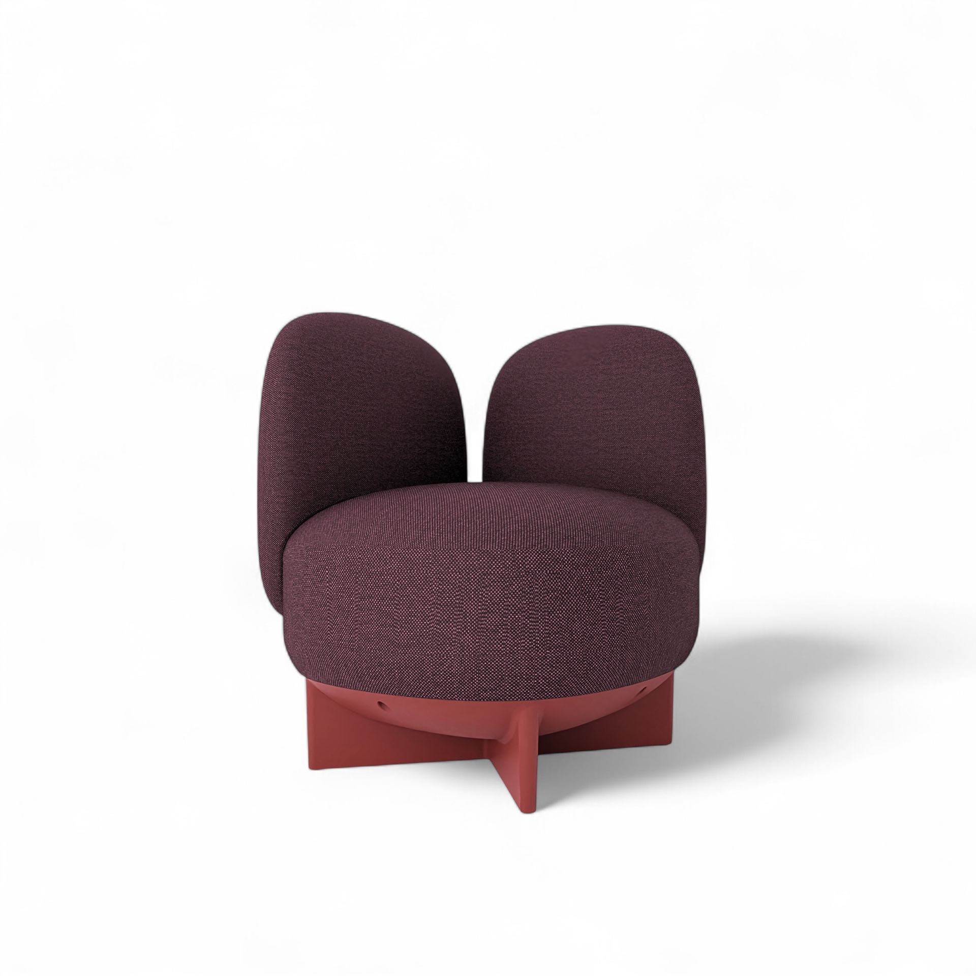 Image of Gaber To-Go Hocker mit Rücken- & Armlehne, Bordeaux/Ziegelrot, Neu