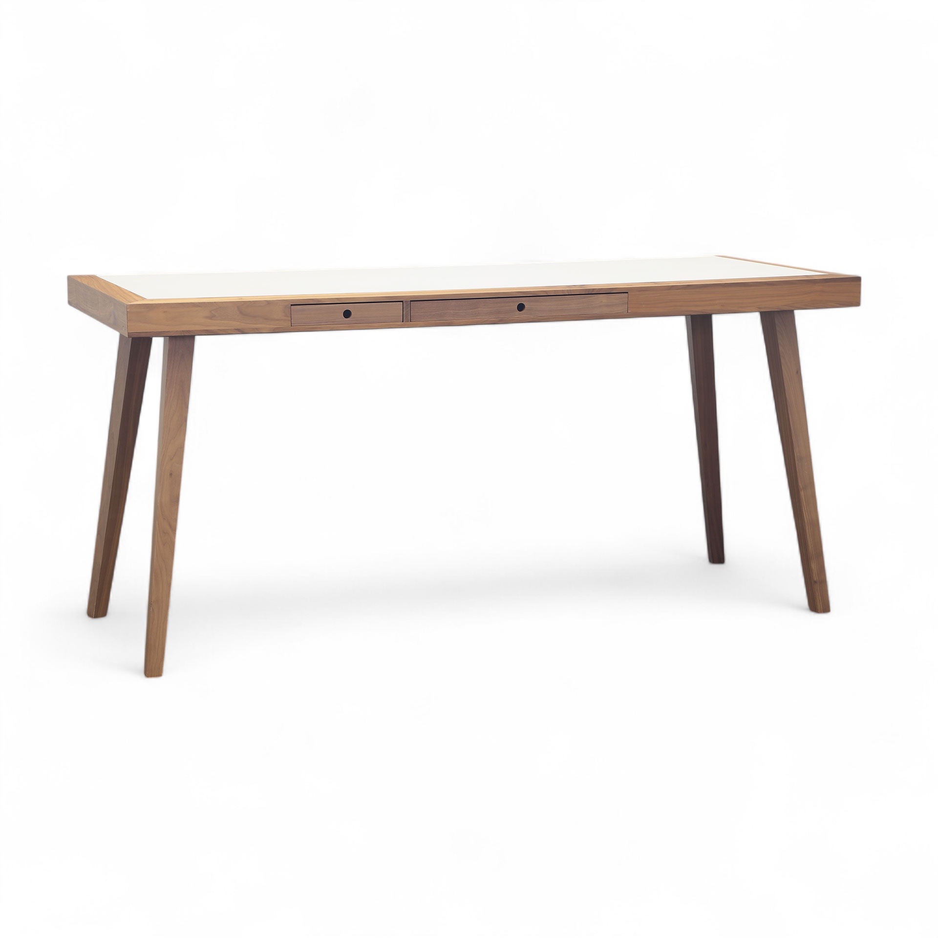 Stehkonferenztisch Abusizz 220x90 cm, Nussbaum/Nussbaum, Rechteckig, Normal gebraucht, Tisch - Hochwertig & langlebig