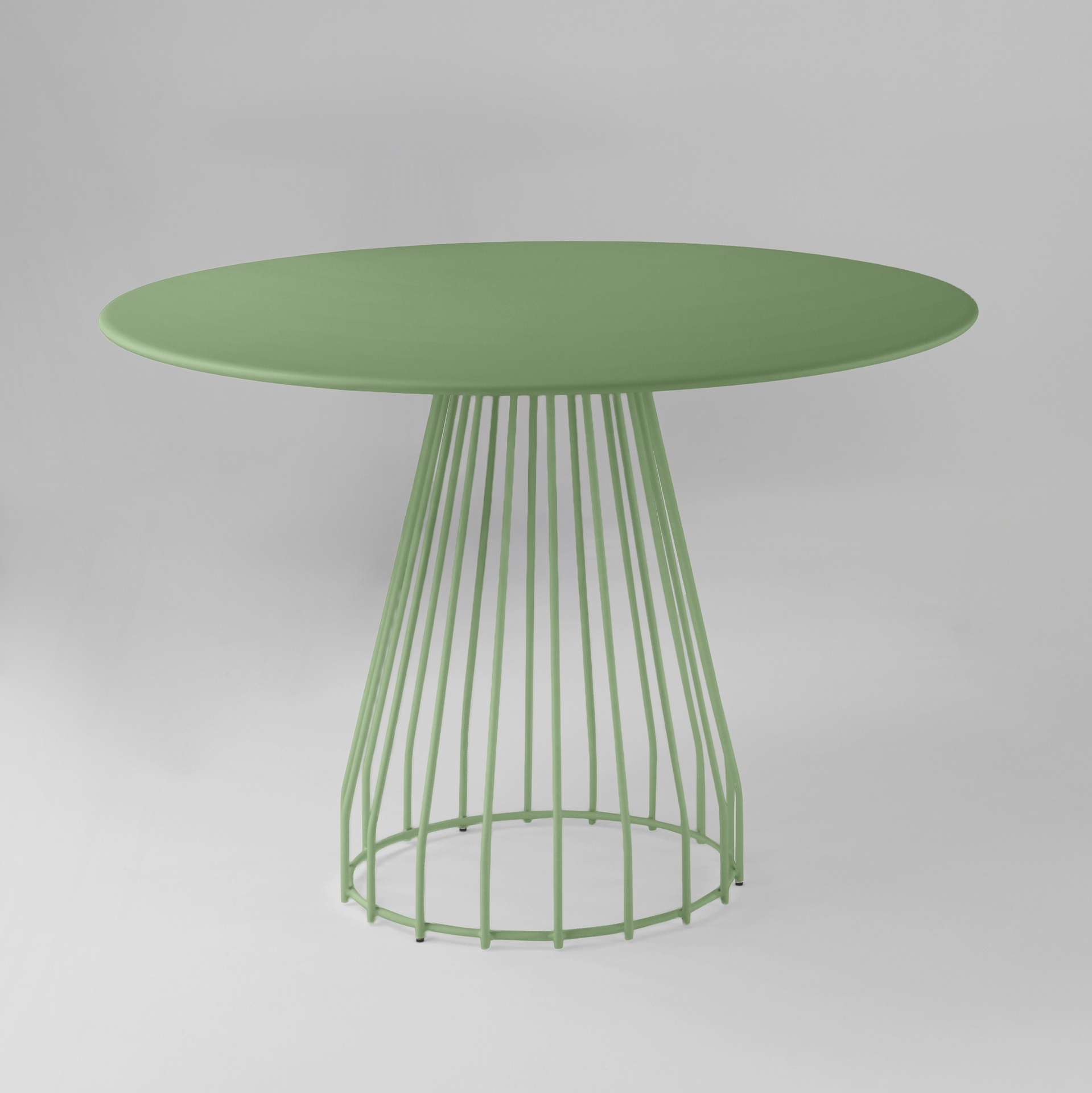 Image of Gartentisch Milani Castore 113x113 cm, Grün, Rund, Neu Tisch - Perfekt für Café und Bistro