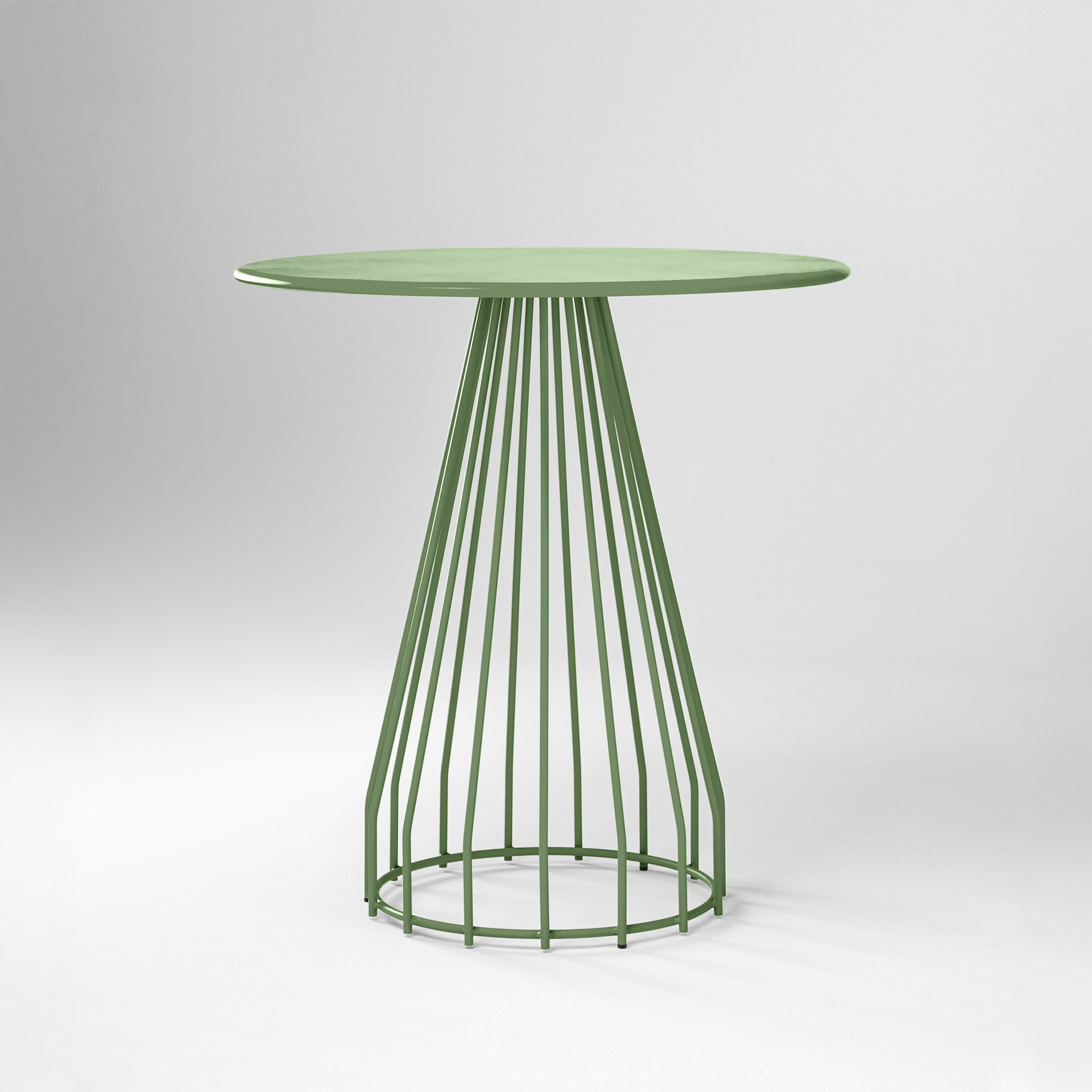 Image of Gartentisch Milani Castore 70x70 cm, Grün, Rund, Neu Tisch - Perfekt für Café und Bistro