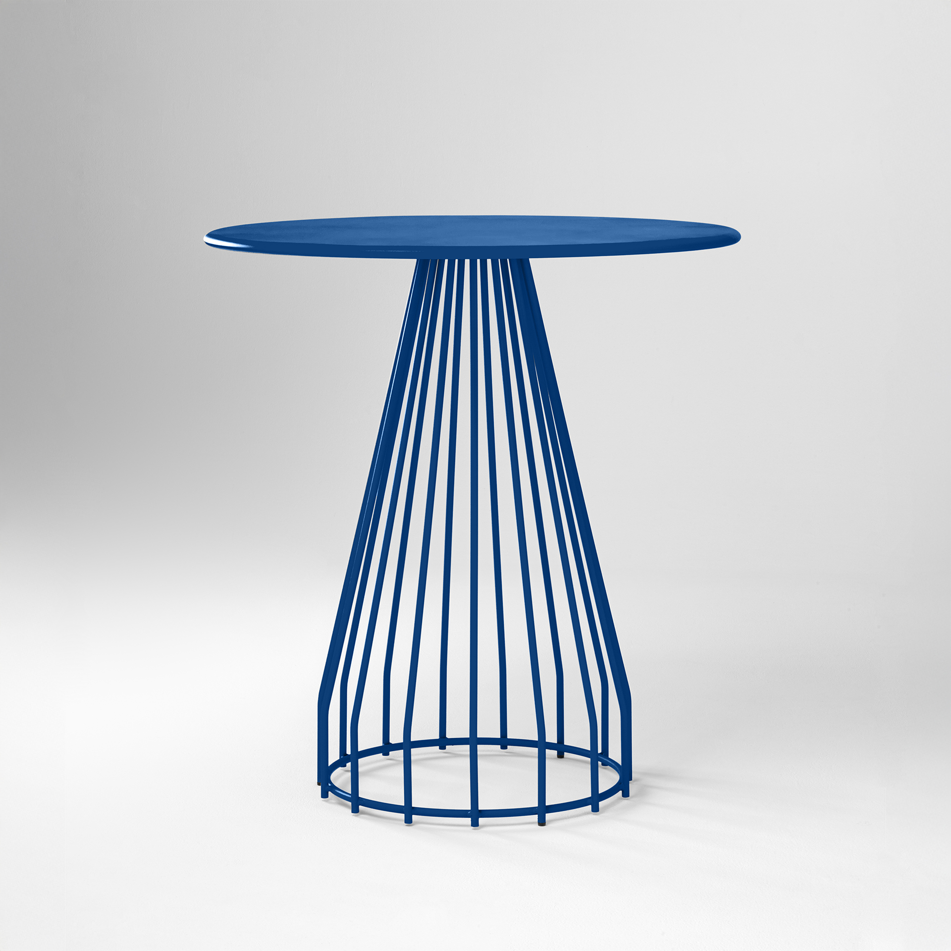 Gartentisch Milani Castore 70x70 cm, Blau, Rund, Neu Tisch - Perfekt für Café und Bistro