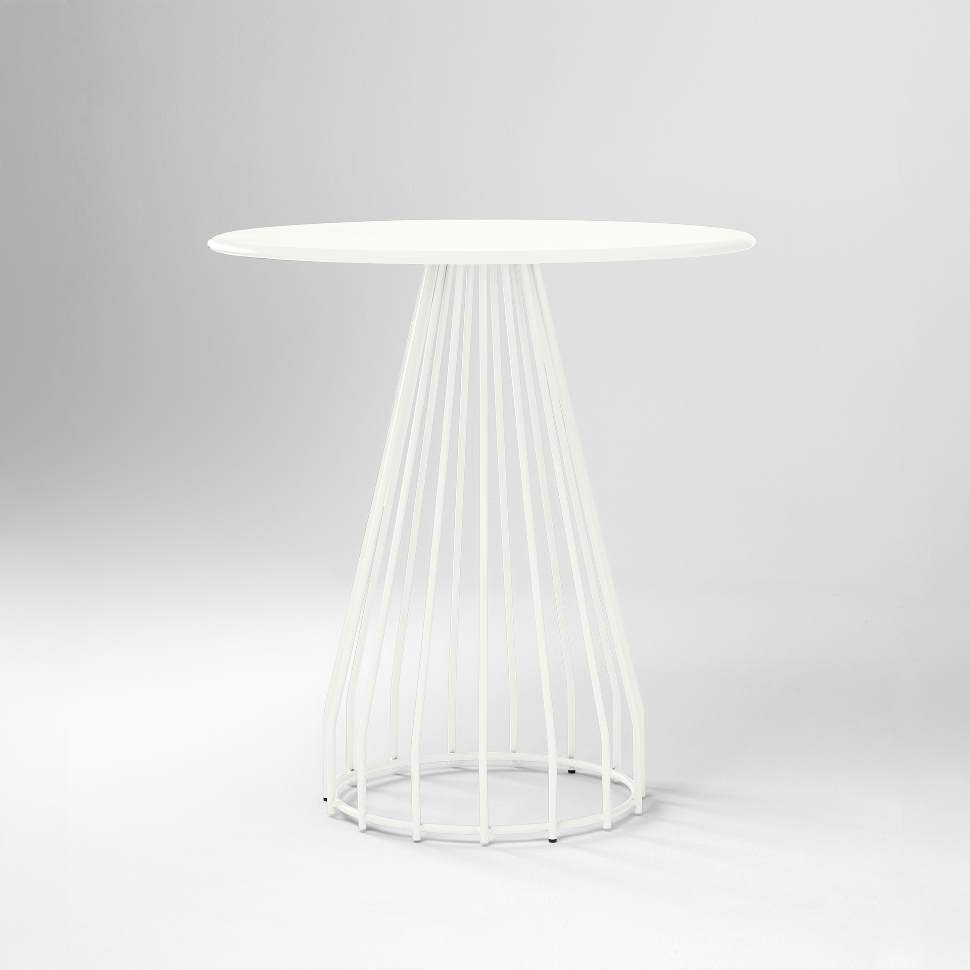 Gartentisch Milani Castore 70x70 cm, Weiss, Rund, Neu Tisch - Perfekt für Café und Bistro