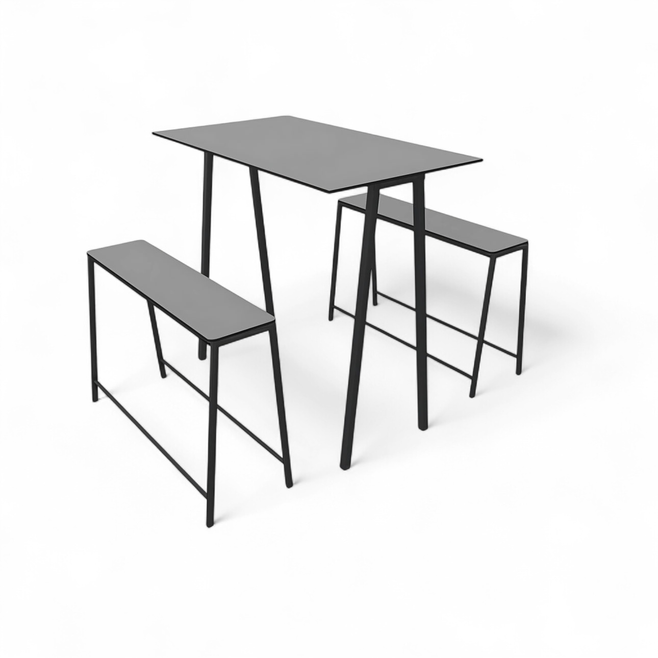 Image of Format Tisch mit Sitzbänke, Grau/Anthrazit, Neu