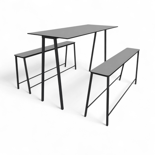 Gaber Format Set Grau – Stabiler Tisch und Bank im Design