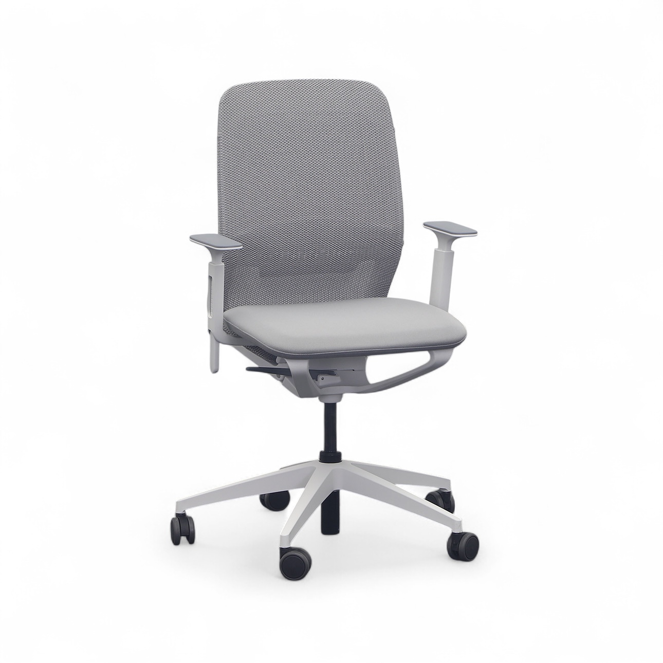 Bürostuhl Sedus se:motion mit 1D Armlehnen, Lichtgrau/Weiss, Gut, Ergonomischer Stuhl - ideal für flexibles Arbeiten