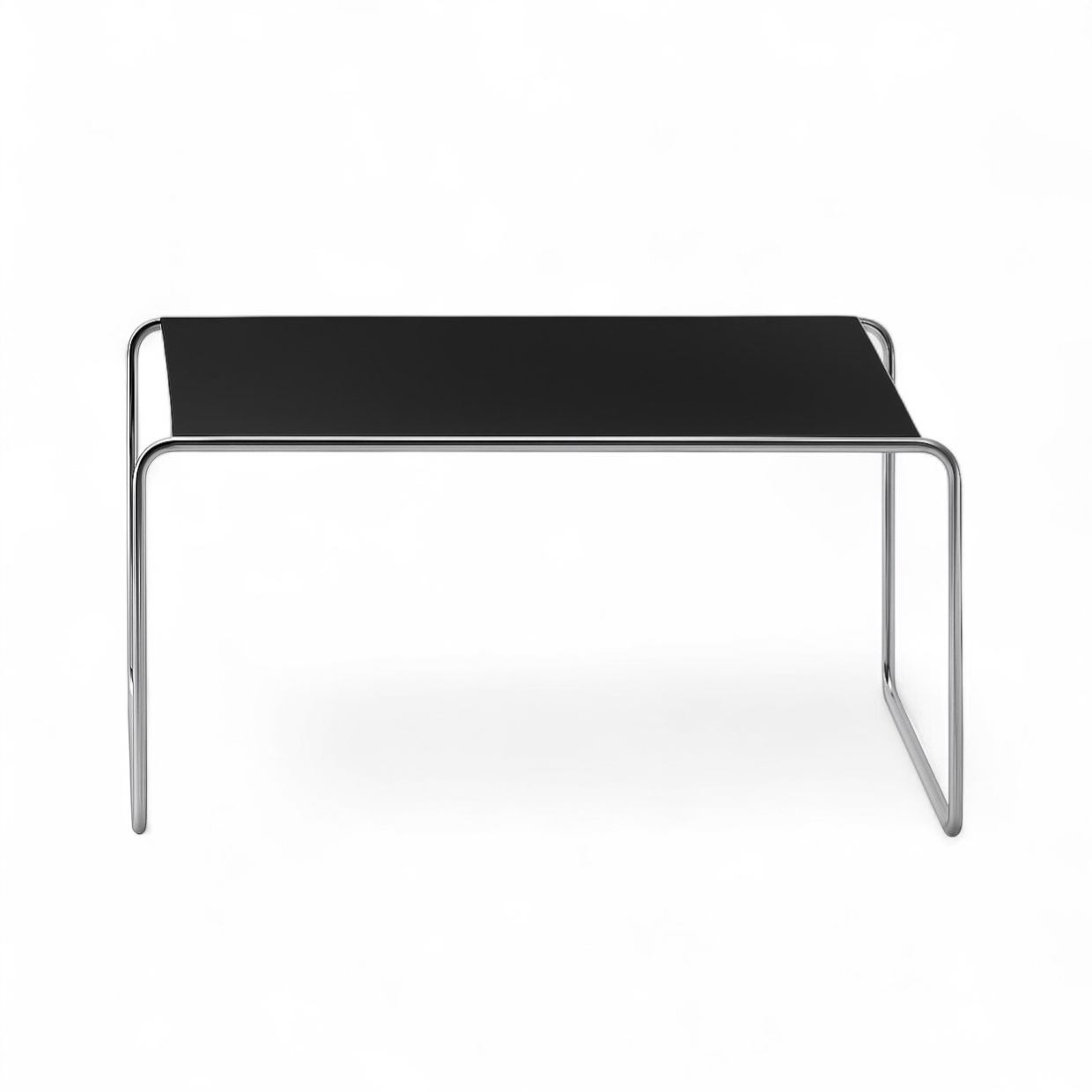 Image of Couchtisch Milani Rock 63x63 cm, Schwarz/Verchromt, Quadratisch, Neu - Perfekt für Sofa und Lounge