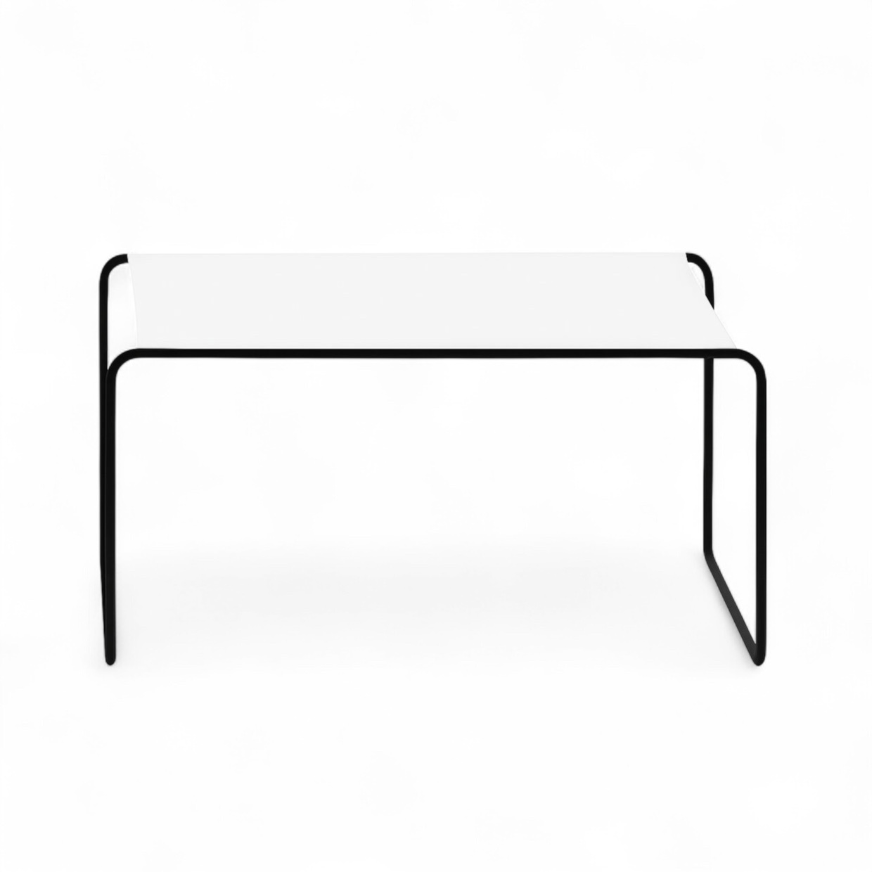 Image of Couchtisch Milani Rock 63x63 cm, Weiss/Schwarz, Quadratisch, Neu - Perfekt für Sofa und Lounge