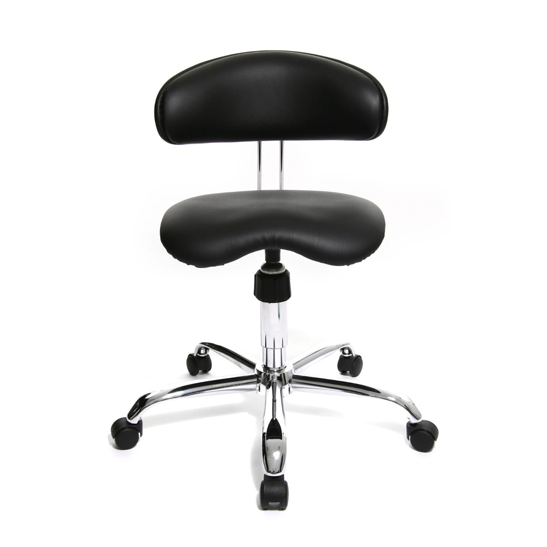 Chaise de bureau Topstar Sitness sans accoudoirs, Noir/Chromé, Nouveau, Chaise ergonomique - idéale pour un travail flexible