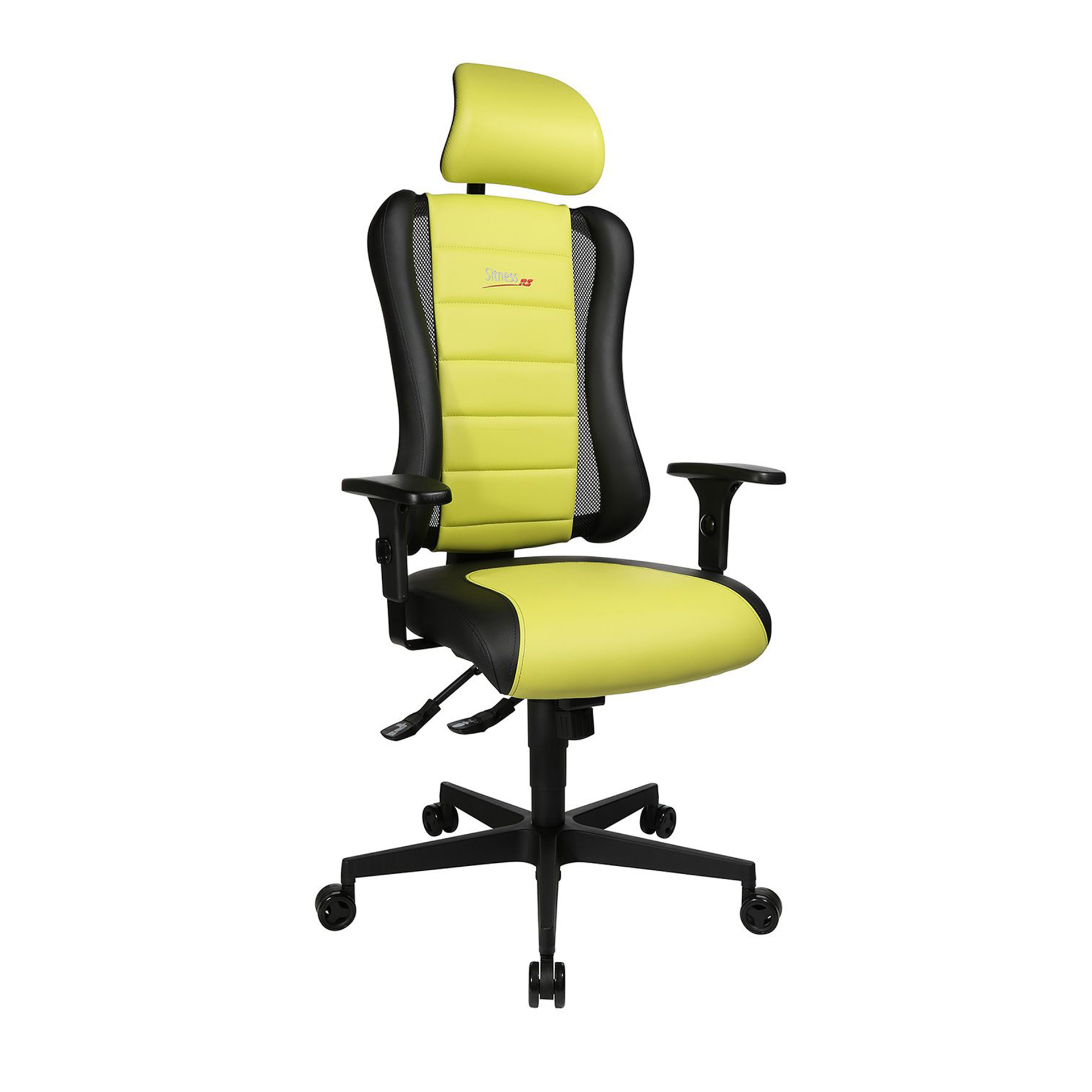 Bürostuhl Topstar Sitness Racer RS mit 1D Armlehnen, Grün/Schwarz, Neu, Ergonomischer Stuhl - ideal für flexibles Arbeiten